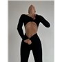 Ефектний жіночий фітнес костюм в рубчик чорний 848011111 Ghazel фото - Luxbikini