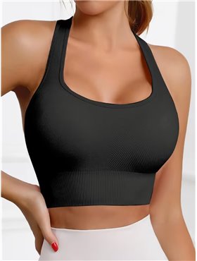 Спортивний топ - чорний 27070  фото - Luxbikini