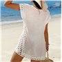 Пляжна туніка з китицями - біла 26988  фото - Luxbikini