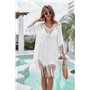 Напівпрозора туніка з бахромою - біла (One size) 26907  фото - Luxbikini