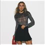Напівпрозорий боді-комбідрес be real - чорний 23324  фото - Luxbikini