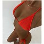 Яскравий купальник жатка на зав'язках - червоний 20778  фото - Luxbikini