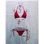Яскравий купальник жатка на зав'язках - червоний 20778  фото - Luxbikini
