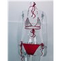 Яскравий купальник жатка на зав'язках - червоний 20778  фото - Luxbikini