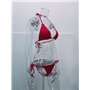 Яскравий купальник жатка на зав'язках - червоний 20778  фото - Luxbikini