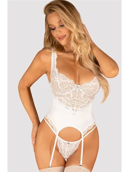 Комплект Obsessive Amor Blanco corset