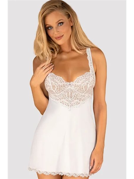 Комплект Obsessive Amor Blanco chemise