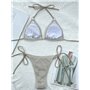 Роздільний купальник на зав'язках - молочний\бежевий 20008  фото - Luxbikini