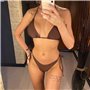 Роздільний купальник-шторка на зав'язках - коричневий 19854  фото - Luxbikini
