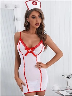 Ігровий костюм медсестри – білий (One Size) 18370  фото - Luxbikini