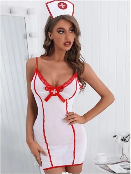 Ігровий костюм медсестри – білий (One Size) 18370  фото - Luxbikini