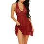 Спокусливий напівпрозорий пеньюар-нічнушка - бордовий (One size) 16277  фото - Luxbikini