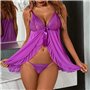 Спокусливий напівпрозорий пеньюар розлітайка - бузковий неон 15619  фото - Luxbikini