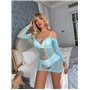 Сексуальна напівпрозора сукня фішнет - блакитна 13956  фото - Luxbikini