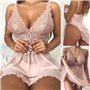 Напівпрозорий пеньюар із мереживом - пудра 13507  фото - Luxbikini
