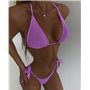 Сексуальний роздільний купальник на зав'язках - бузковий 12390  фото - Luxbikini
