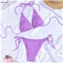 Сексуальний роздільний купальник на зав'язках - бузковий 12390  фото - Luxbikini