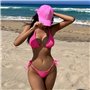 Яскравий сексуальний купальник на зав'язках - рожевий 12380  фото - Luxbikini