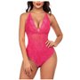 Боді з глибоким декольте та відкритою спиною - малиновий 7992  фото - Luxbikini