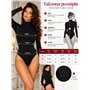 Жіночий боді-гольф з довгим рукавом – чорний 5364  фото - Luxbikini