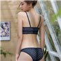 Стильний мереживний комплект із візерунком - синій 3069  фото - Luxbikini