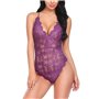Спокусливий боді з V-подібним вирізом - бузковий 634  фото - Luxbikini
