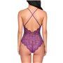 Спокусливий боді з V-подібним вирізом - бузковий 634  фото - Luxbikini
