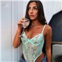 Пікантний яскравий боді - бірюзовий 459  фото - Luxbikini