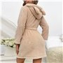 Махровий халат з капюшоном та вушками - бежевий 21845  фото - Luxbikini