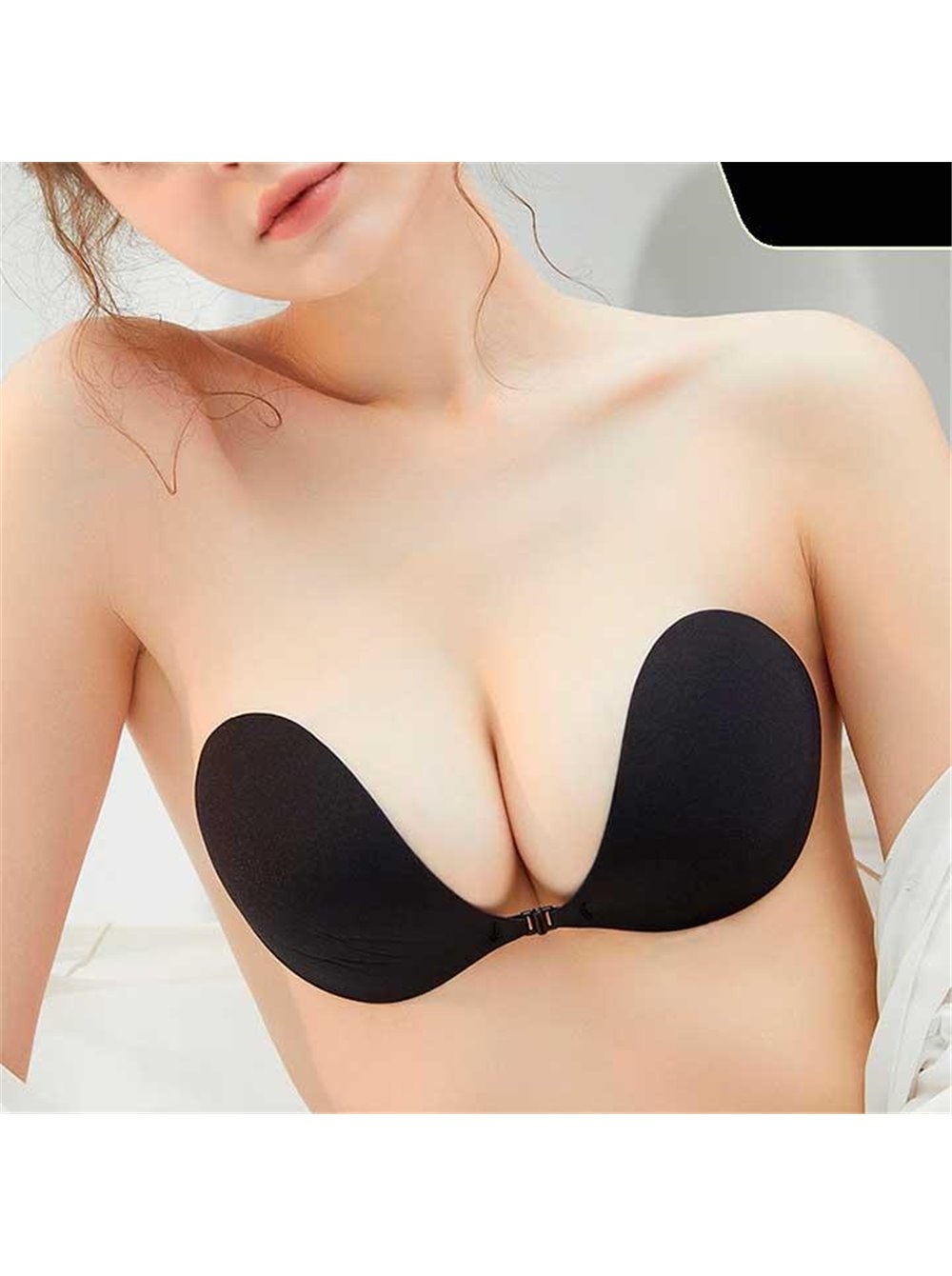 Самоклеючий бюстгальтер невидимка Fly Bra - Чорний - Еротична білизна