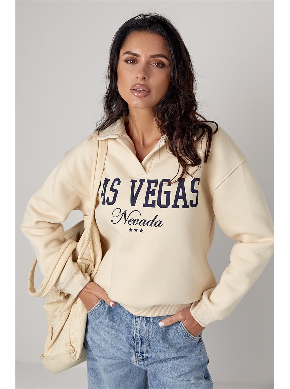 Жіночий утеплений світшот Las Vegas - чорний цвет, L (є розміри)
