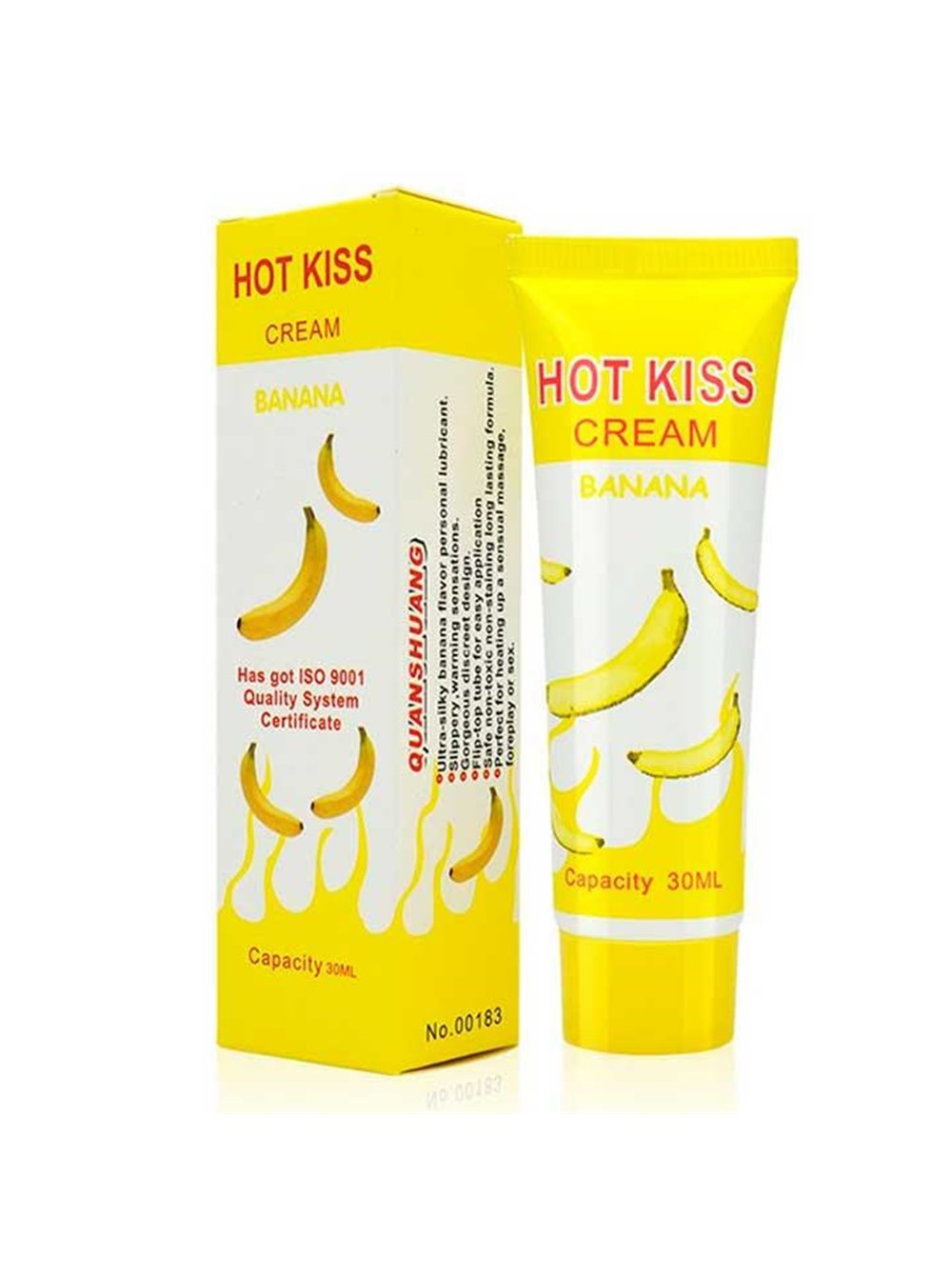 Лубрикант "Hot Kiss" на водній основі 30 мл - Банан - Інтимна змазка