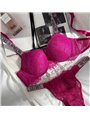 Комплект нижньої білизни Victorias secret 8037 фуксія