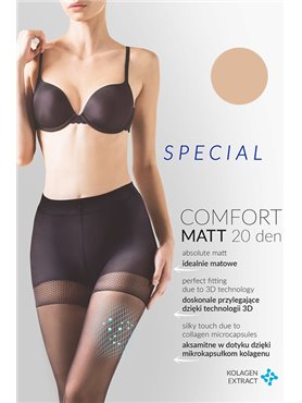 Колготки Gabriella Comfort Matt 20 den з ущільненими шортиками