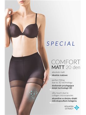 Колготки Gabriella Comfort Matt 20 den з ущільненими шортиками