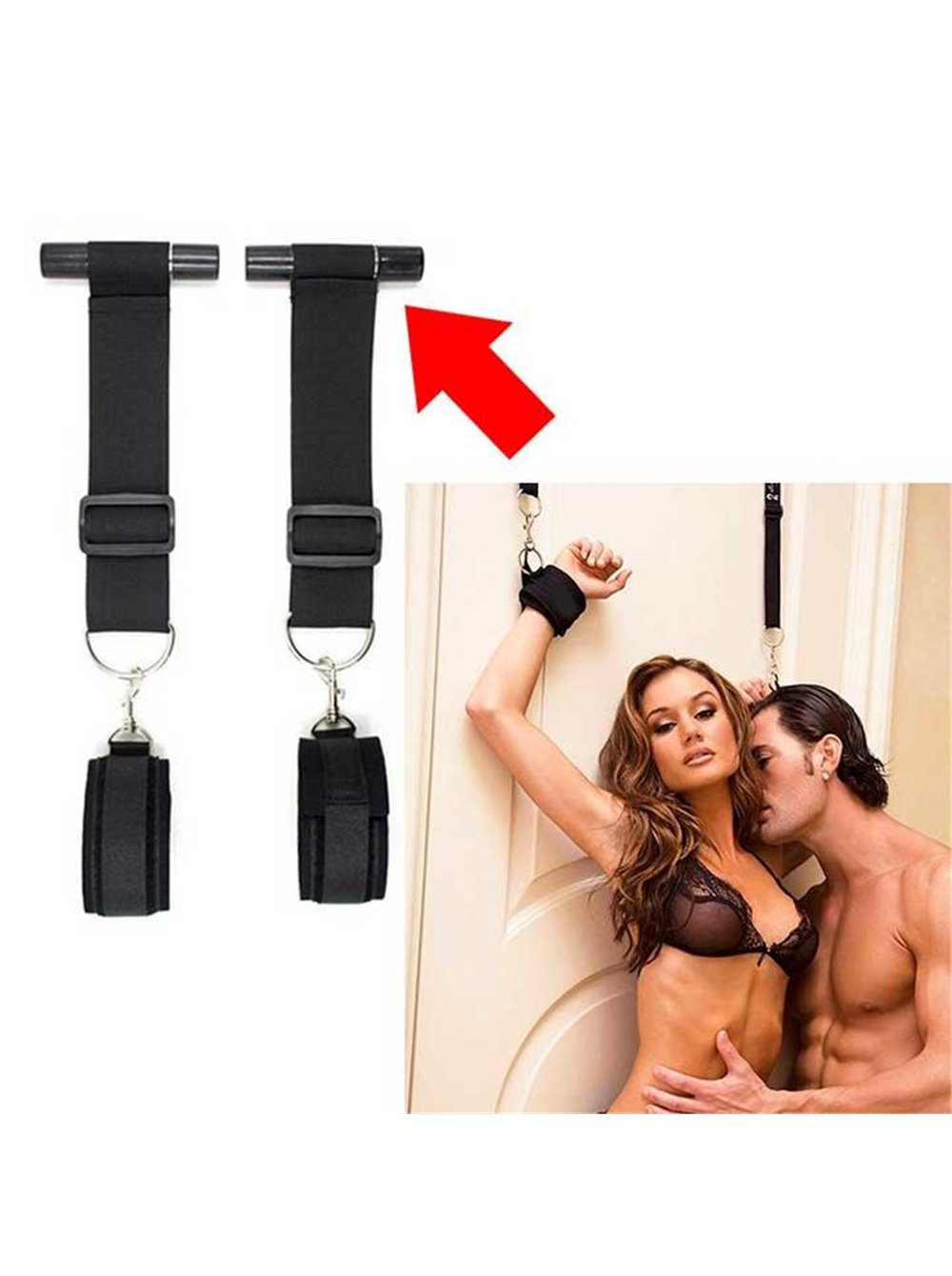 БДСМ підвіски на двері з наручниками Sportsheets Door Jam Cuffs — Садо-мозо