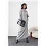 В'язана сукня oversize з високою горловиною - сірий цвет, ONE SIZE (є розміри)