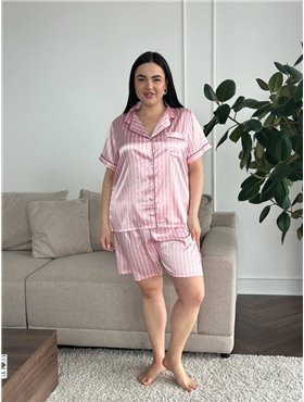 Жіноча піжама PLUS SIZE рожева DO3612