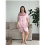 Жіноча піжама PLUS SIZE рожева DO3612