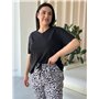 Піжама DO2847 Біло-фіолетове лео