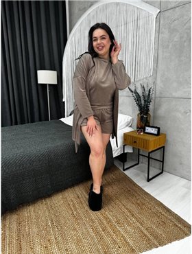 Піжама plus size DO2820/1 Какао