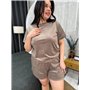 Піжама plus size DO2820/1 Какао
