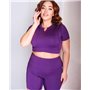 Жіночий спортивний костюм plus size FS1657 Фіолетовий