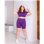 Жіночий спортивний костюм plus size FS1657 Фіолетовий