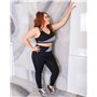 Жіночий спортивний костюм plus size FS1659 Чорний