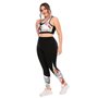 Фітнес костюм plus size з яскравим принтом FS1664 Чорний