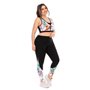 Фітнес костюм plus size з яскравим принтом FS1664 Чорний