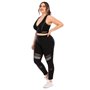 Фітнес костюм plus size з вставками з сітки FS1665 Чорний