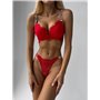 Нижня білизна Victoria's Secret з мереживом DO2127/2 Червона