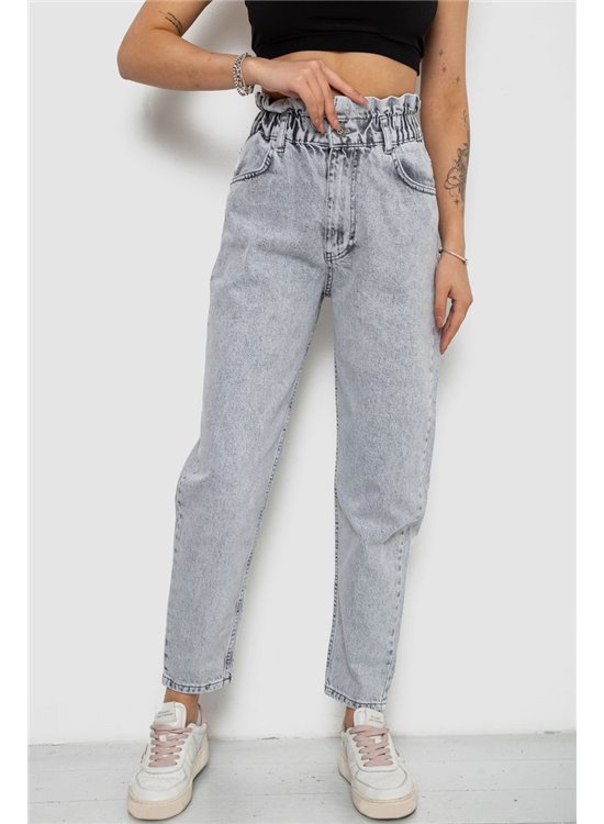 Джинси жіночі Mom-fit, колір сірий, 244R1601S20